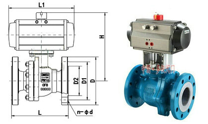 氣動襯氟球閥結(jié)構圖
